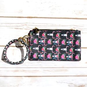 Steer Head Floral Bangle Clutch Wristlet Southwest